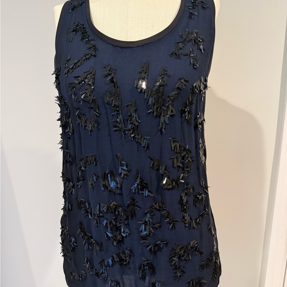 Stella McCartney Midnight Blue Embellished Tank Top